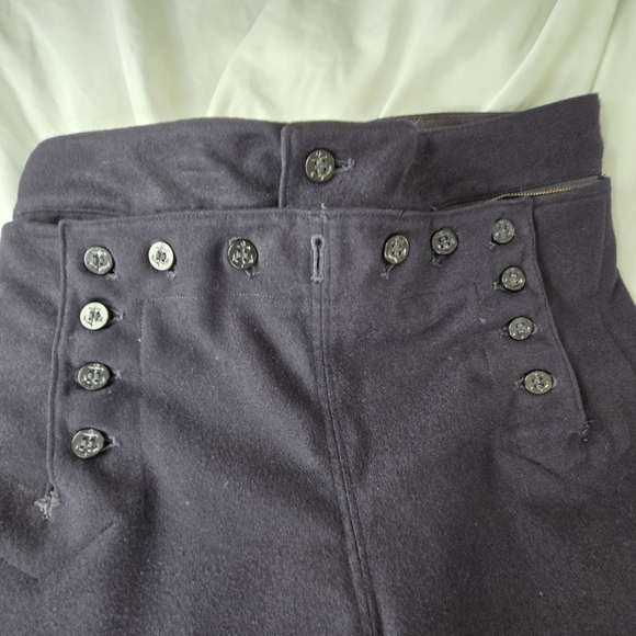 Vintage WWII US Navy Wool Quartermaster Petty Officer Uniform Sailor Black Small - Picture 10 of 17